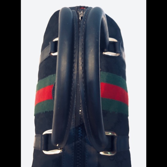 Vintage GUCCI Web Boston Bag - Picture 4 of 13
